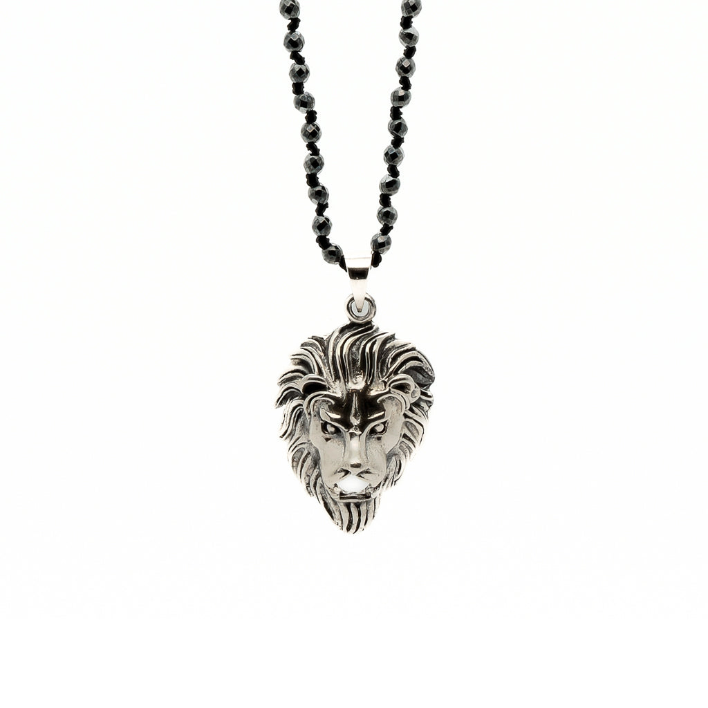 Men's Silver Leo Necklace Ebru Jewelry