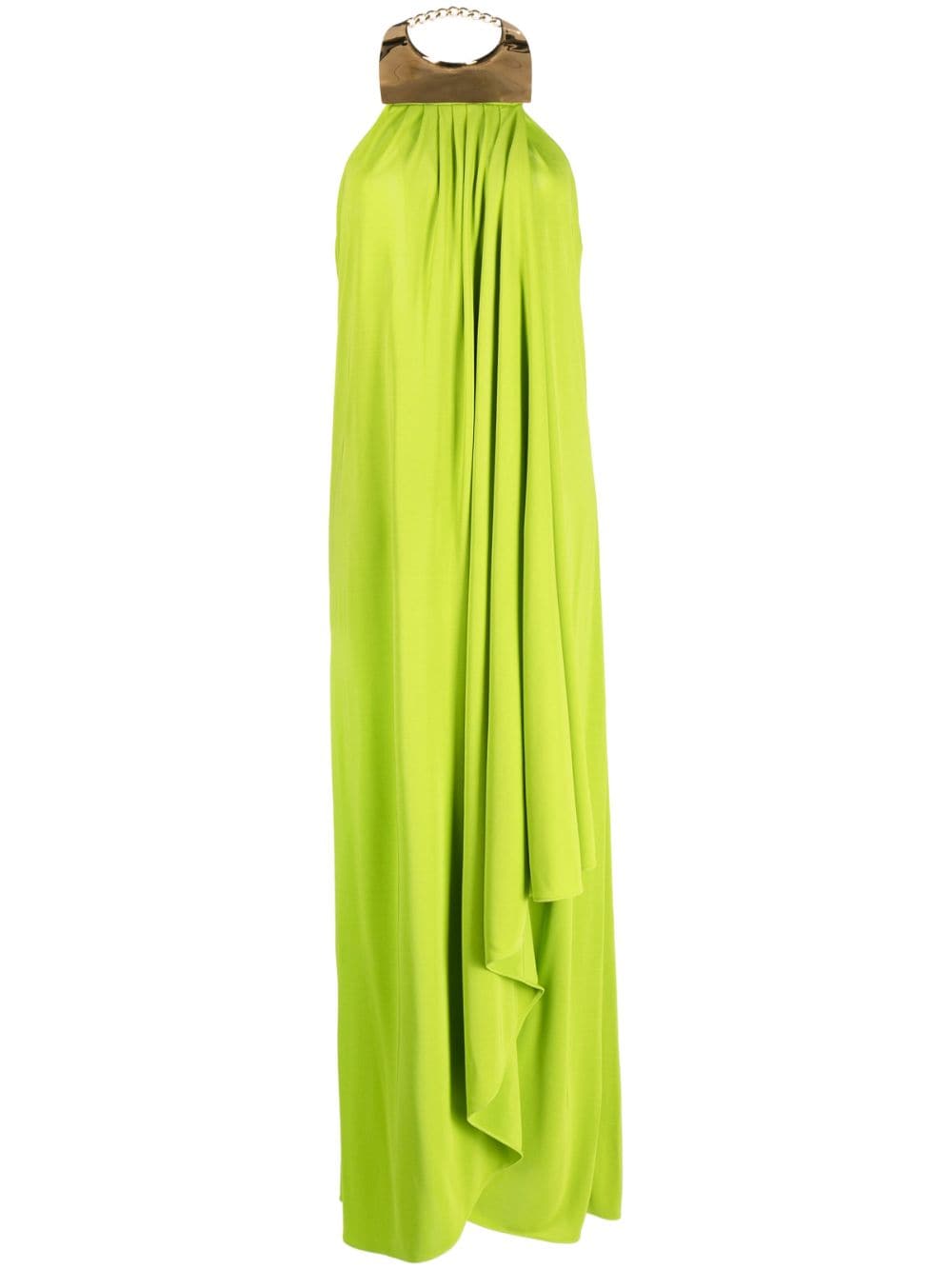 Michael Kors Collection Cascade Necklace gown dress - Green