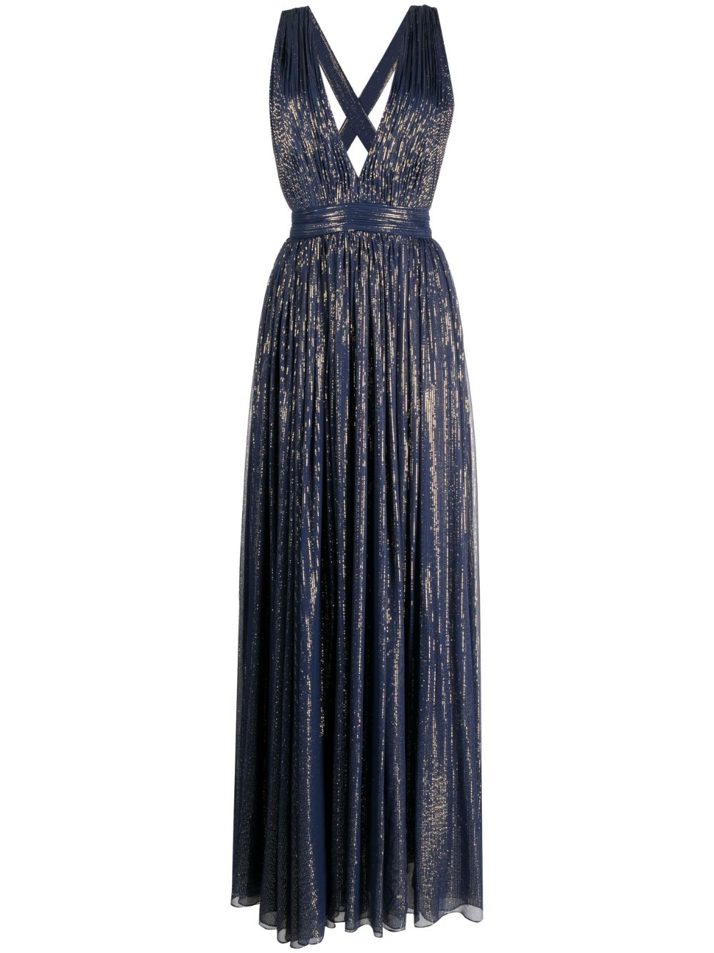 Michael Kors Collection Hutton lamé-effect gown dress - Blue