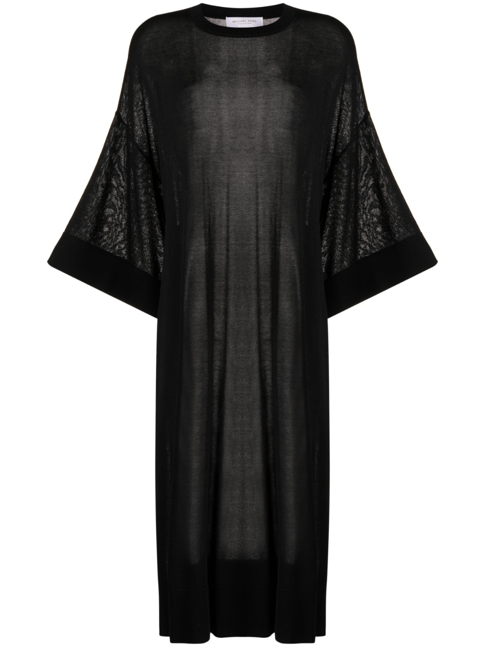 Michael Kors Collection semi-sheer kaftan dress - Black