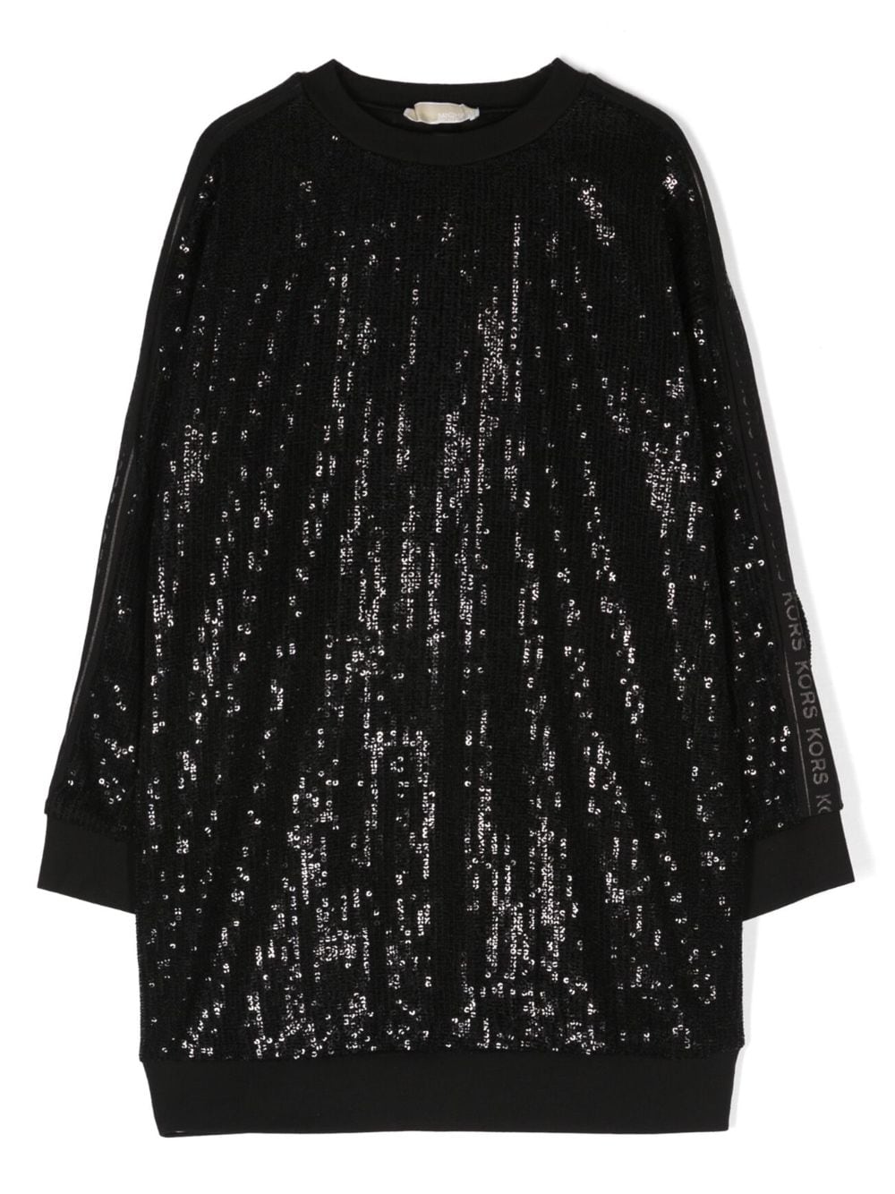 Michael Kors Kids logo-embellished side-panels sequin dress - Black