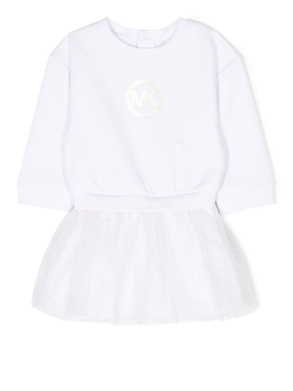 Michael Kors Kids logo-print cotton dress - White
