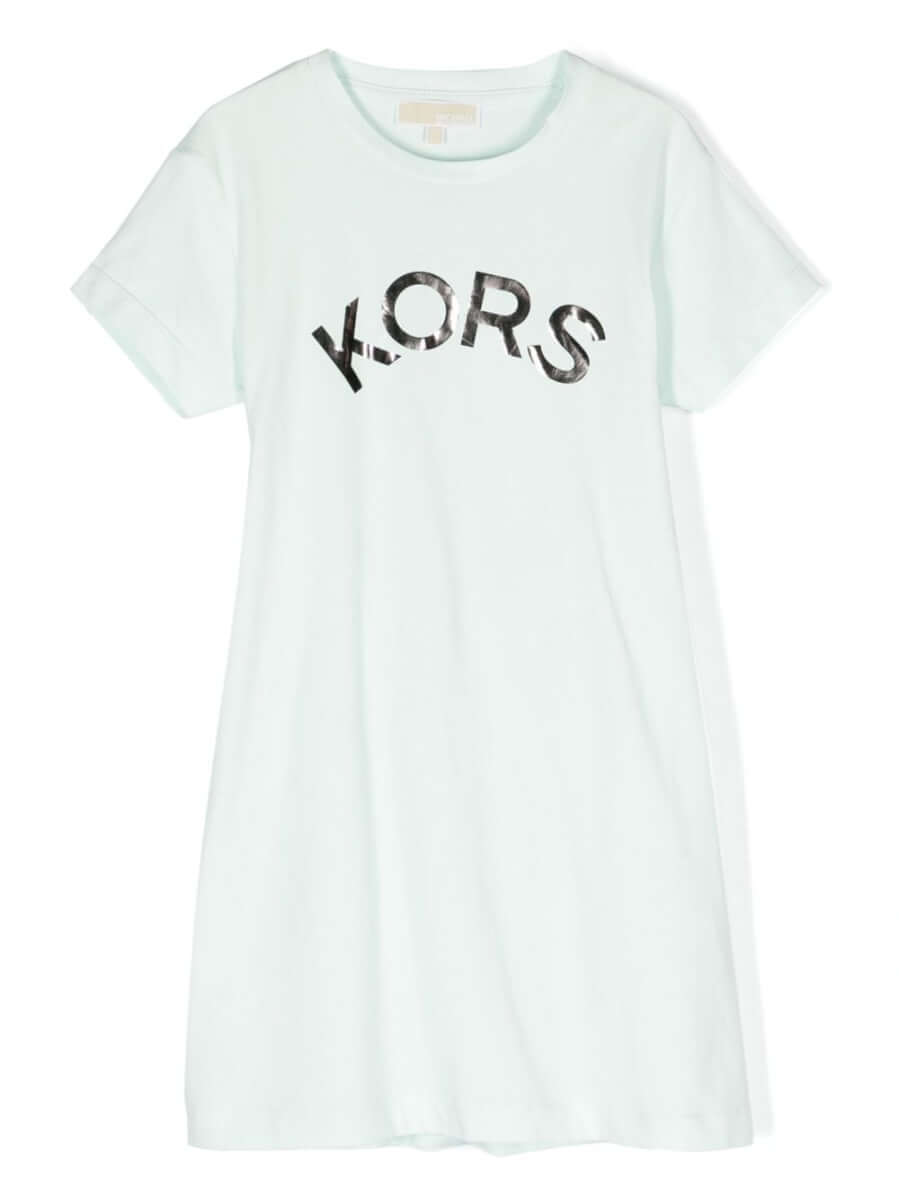 Michael Kors Kids logo-print short-sleeve T-shirt dress - Blue