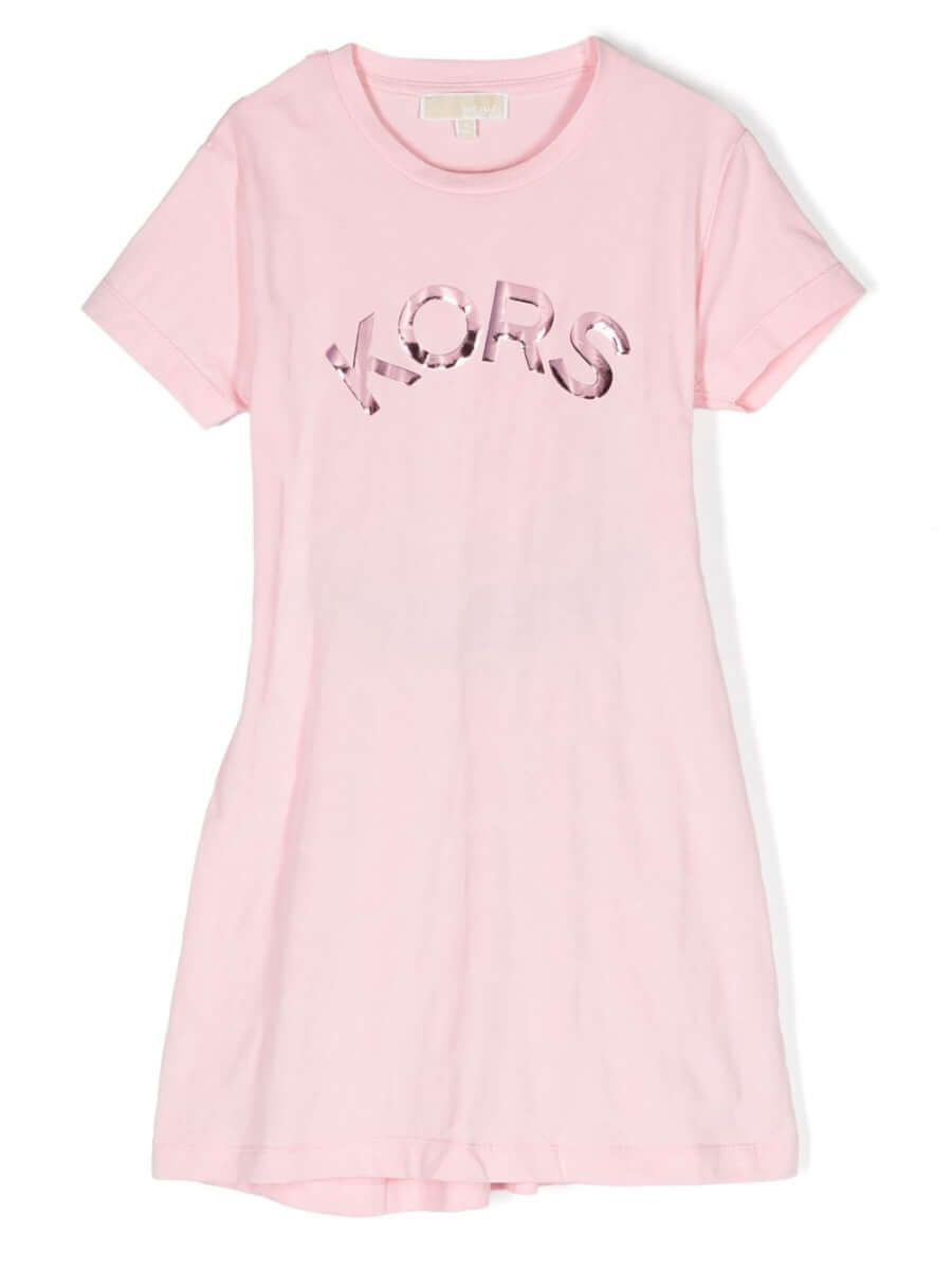 Michael Kors Kids logo-print short-sleeve T-shirt dress - Pink