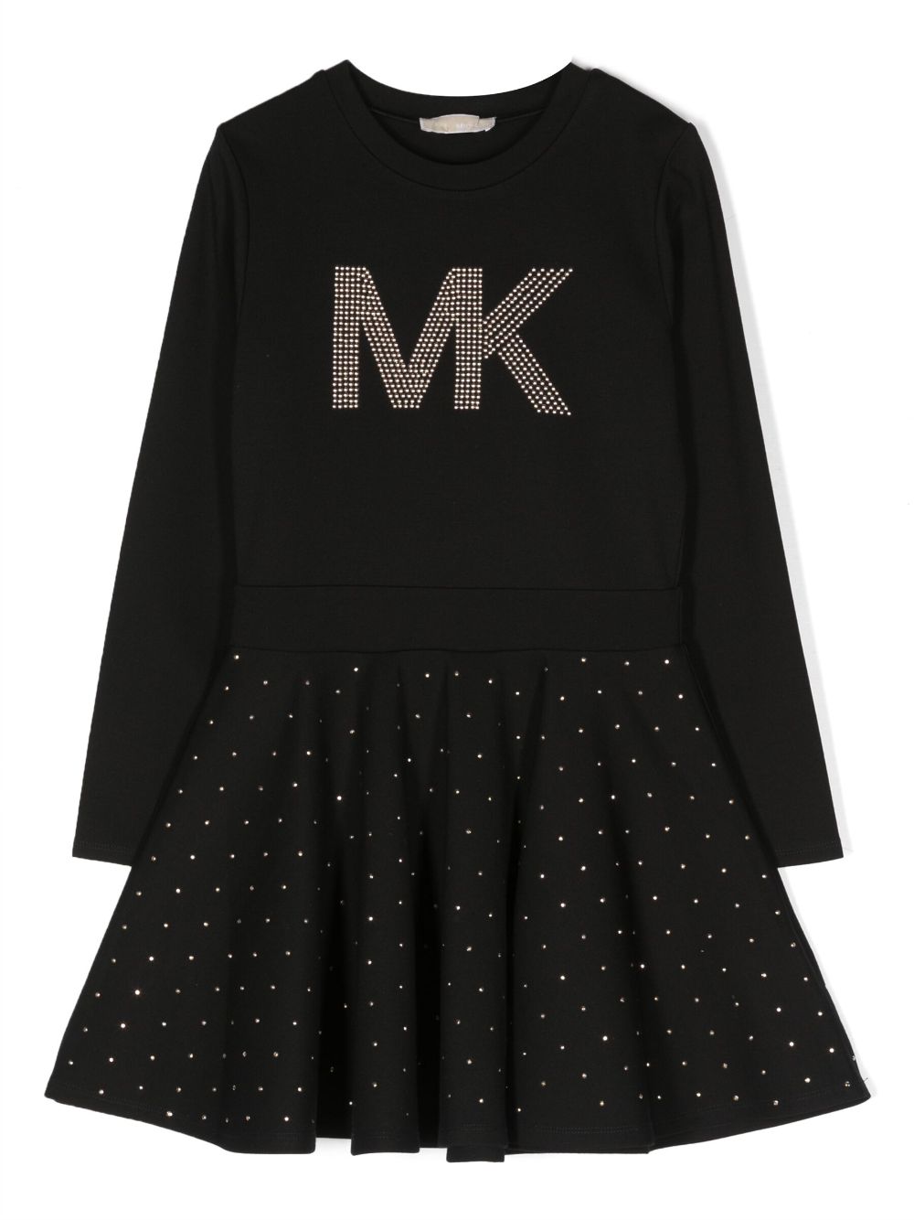 Michael Kors Kids logo-print stud-embellished dress - Black