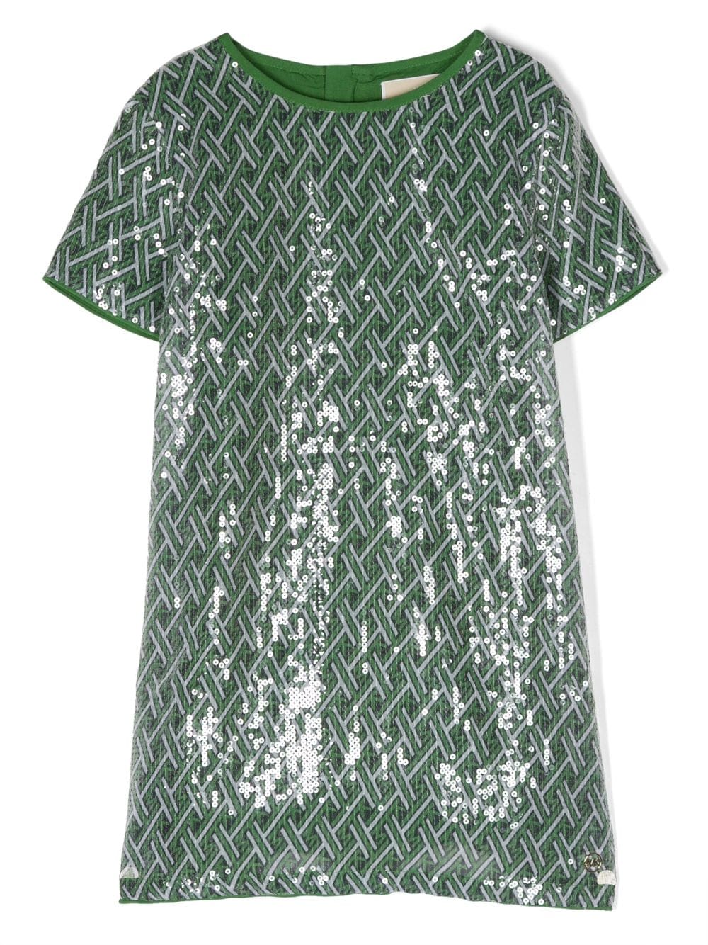 Michael Kors Kids monogram-pattern sequin dress - Green