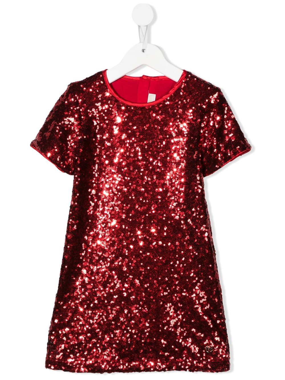 Michael Kors Kids sequinned short-sleeve dress - Red
