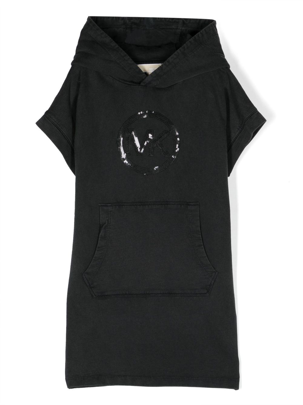 Michael Kors Kids short-sleeved hoodie dress - Black