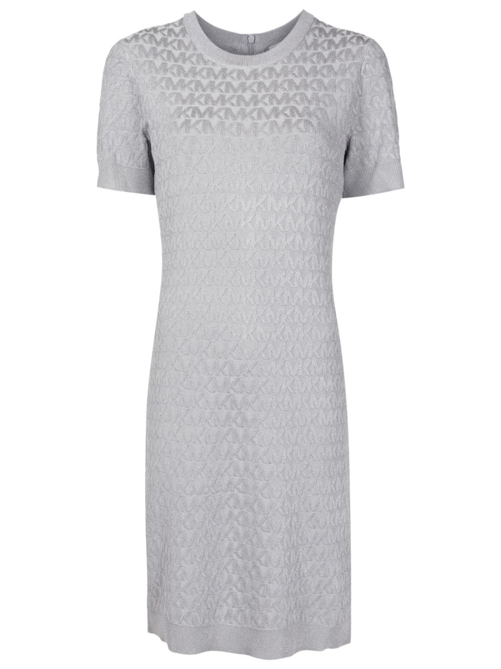 Michael Michael Kors monogram-jacquard T-shirt dress - Grey