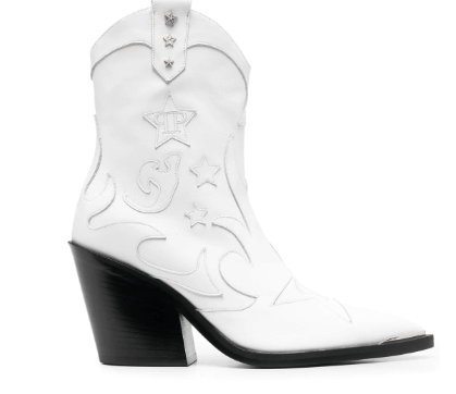 barbiecore Philipp Plein stars-detail cowboy boots £589