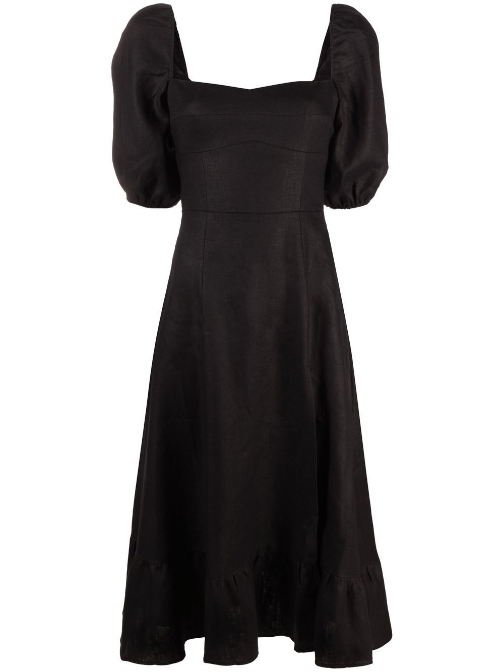 Reformation Belgium linen midi dress - Black