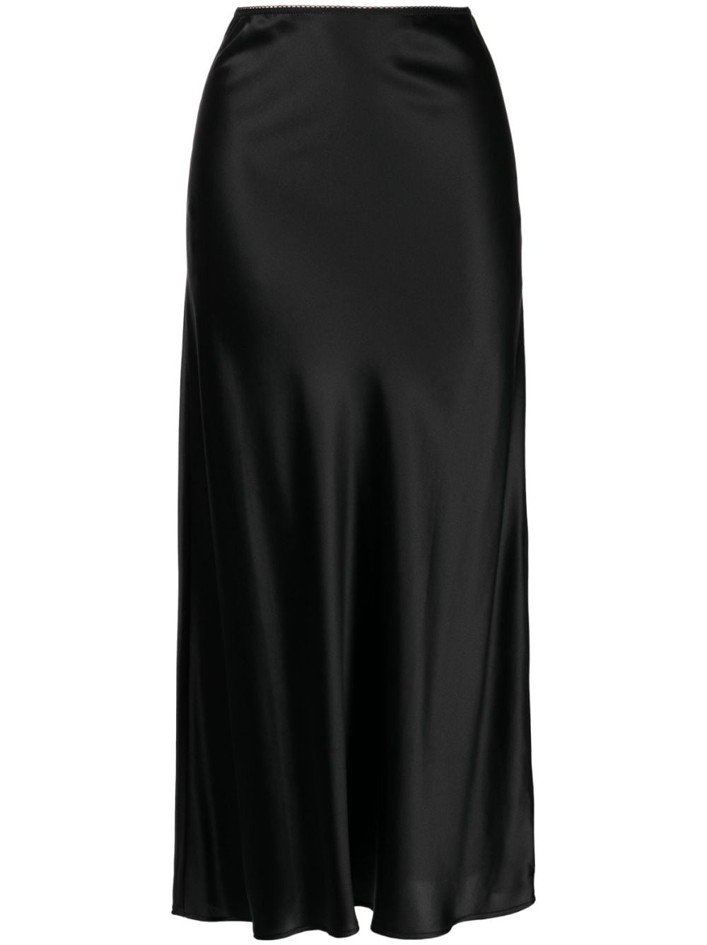 Reformation Layla silk midi skirt - Black