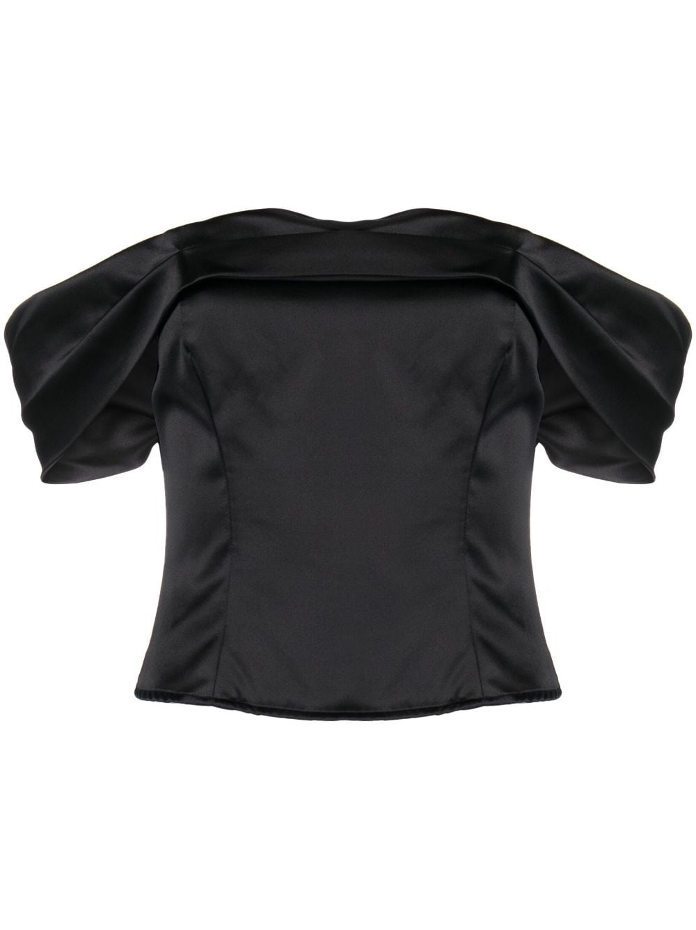 Reformation Lux off-shoulder corset top - Black