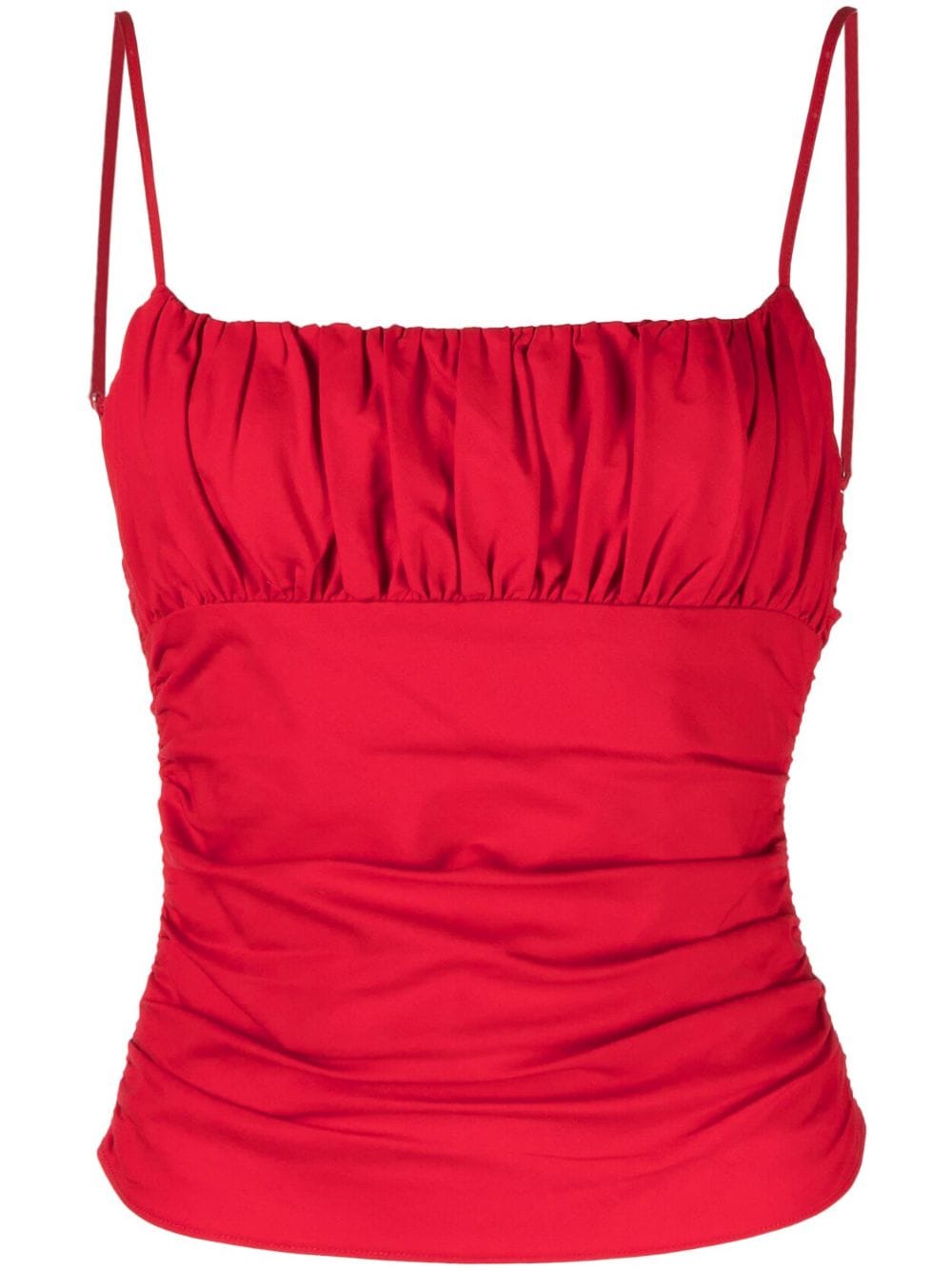Reformation Tiana ruched top - Red