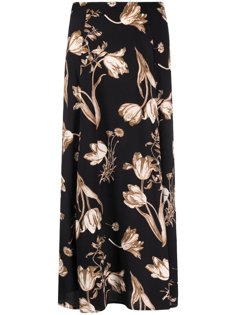 Reformation Zoe floral-print skirt - Black