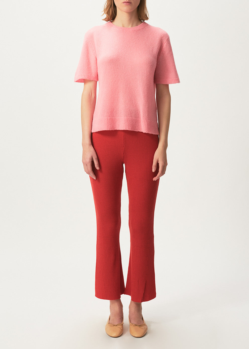 Tilly Flared Trousers - Medium / Cherry