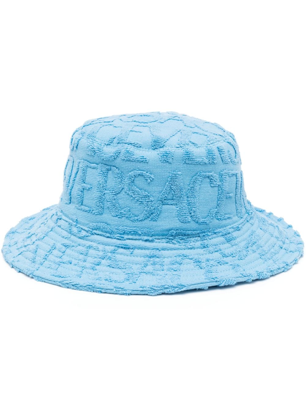 Versace Allover logo-jacquard towel bucket hat - Blue