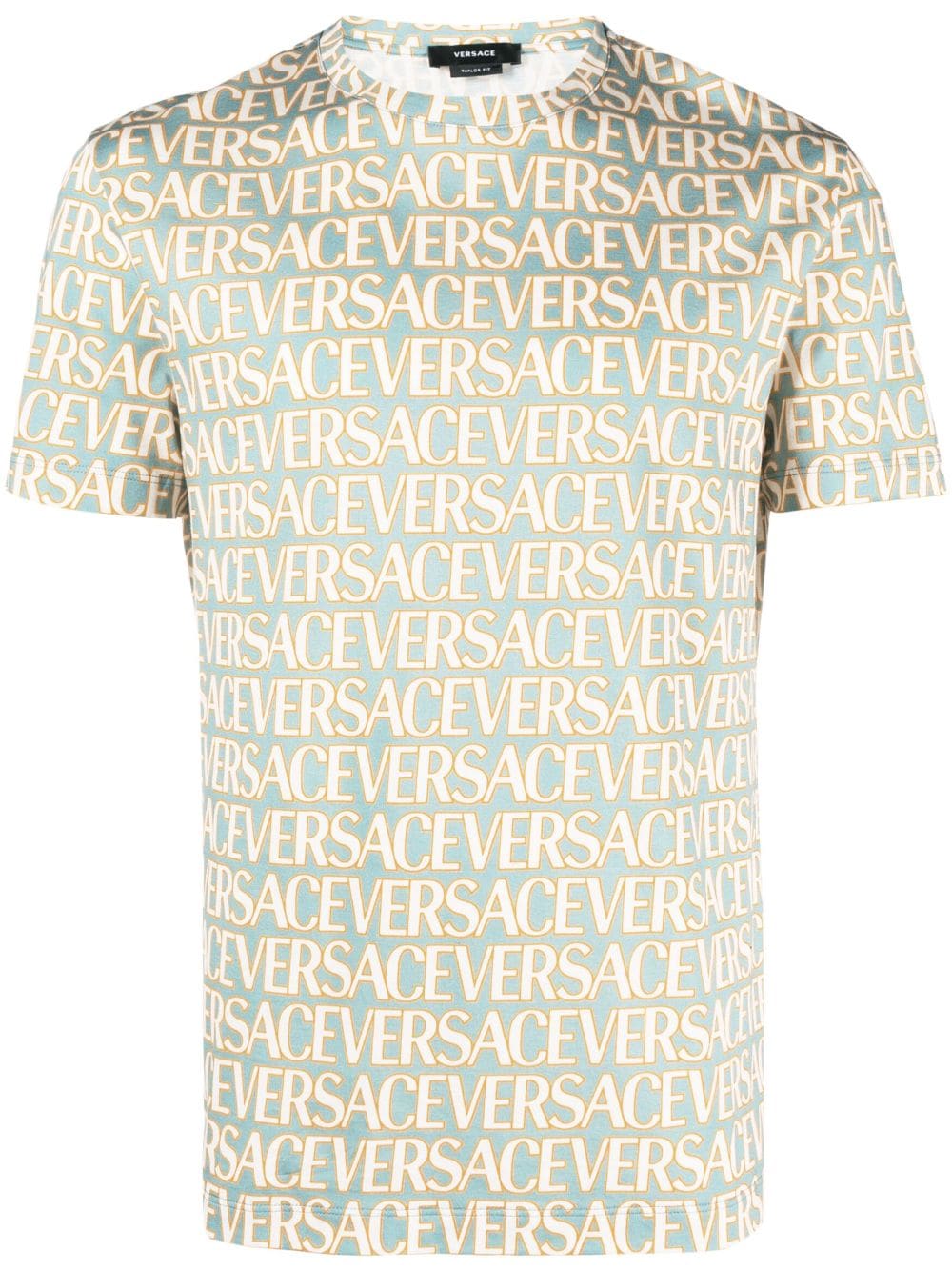 Versace Allover logo-print T-shirt - Blue