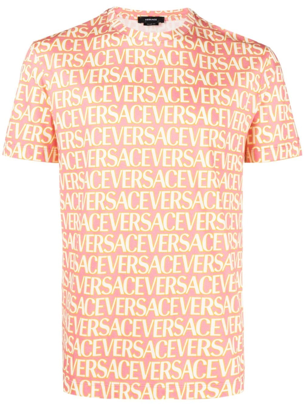 Versace Allover logo-print T-shirt - Pink