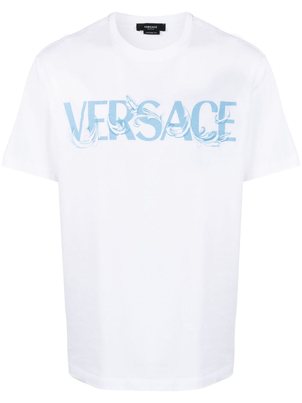 Versace Barocco Silhouette-print cotton T-shirt - White