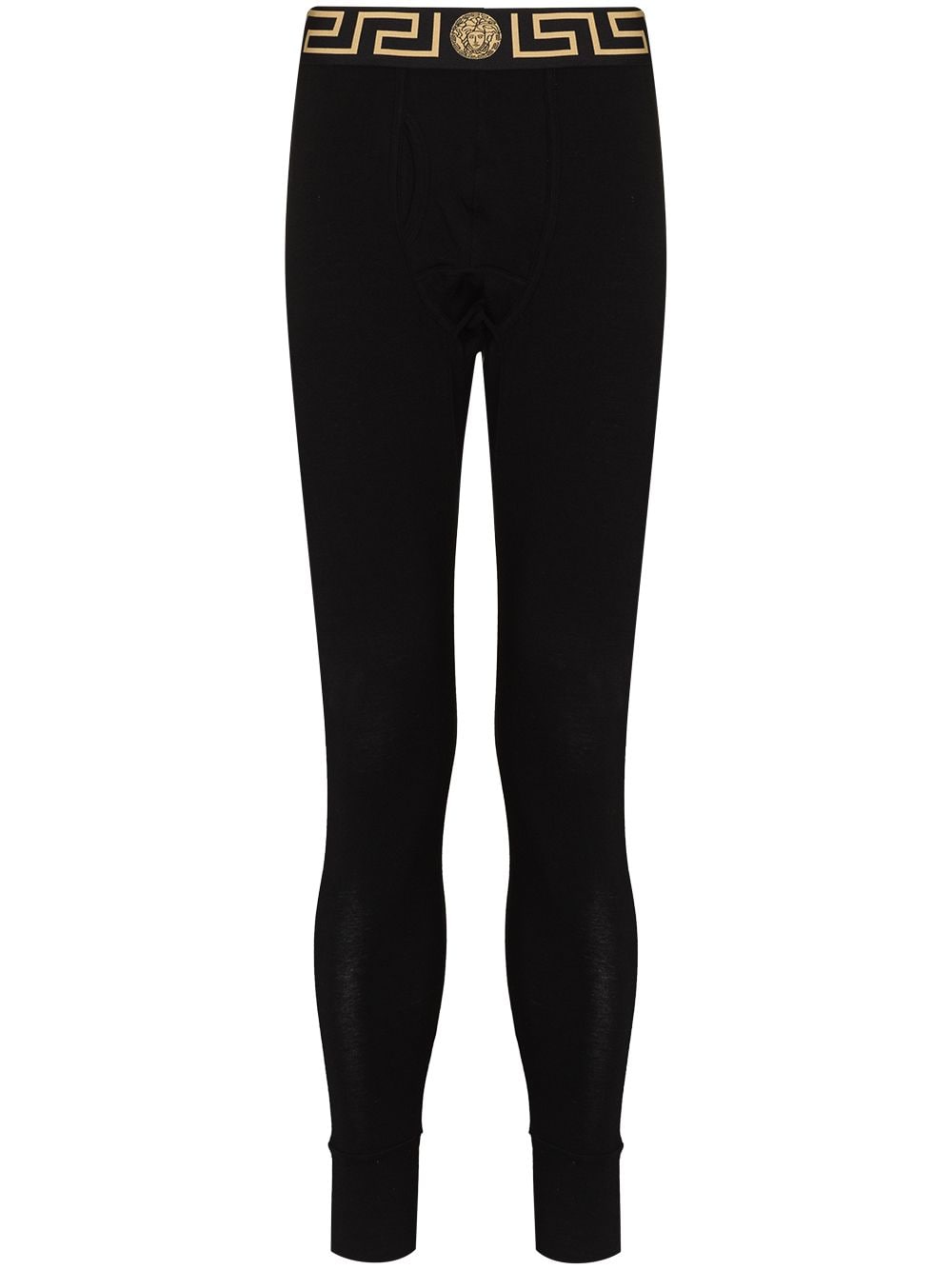 Versace Greca cotton leggings - Black