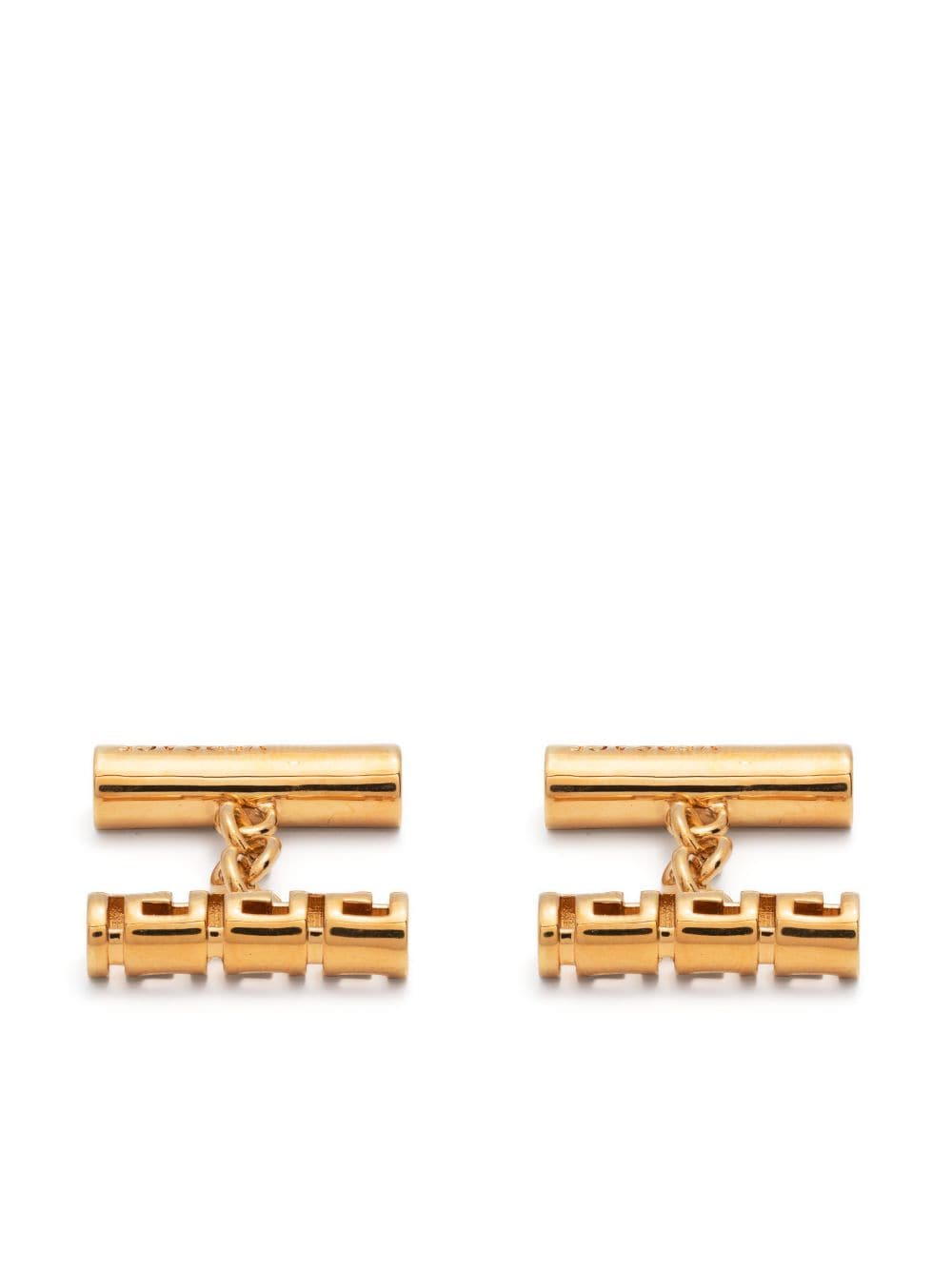 Versace Greca-detail H cufflinks - Gold