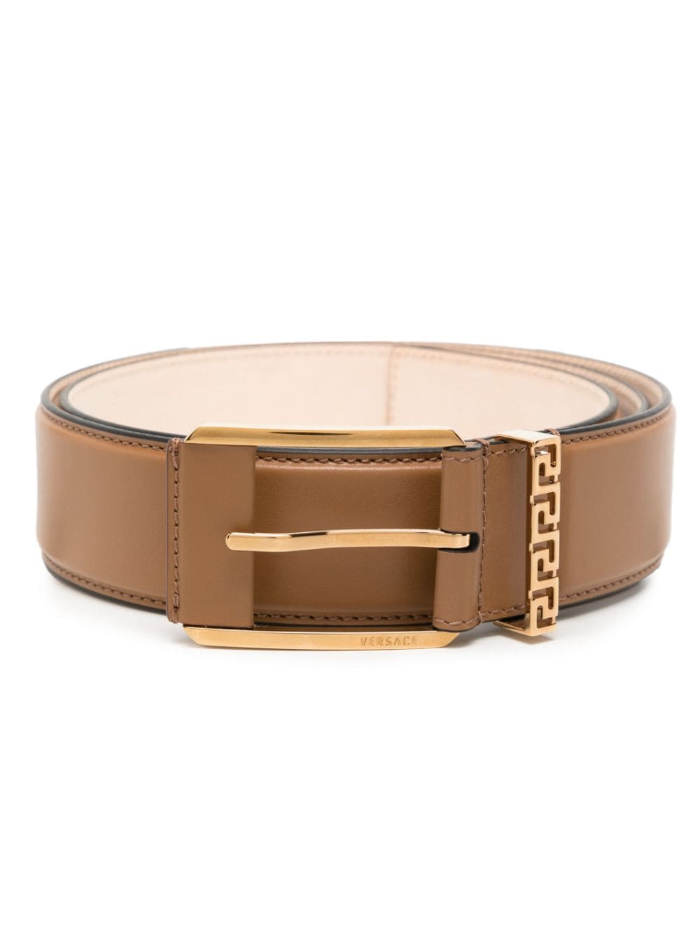 Versace Greca leather belt - Brown