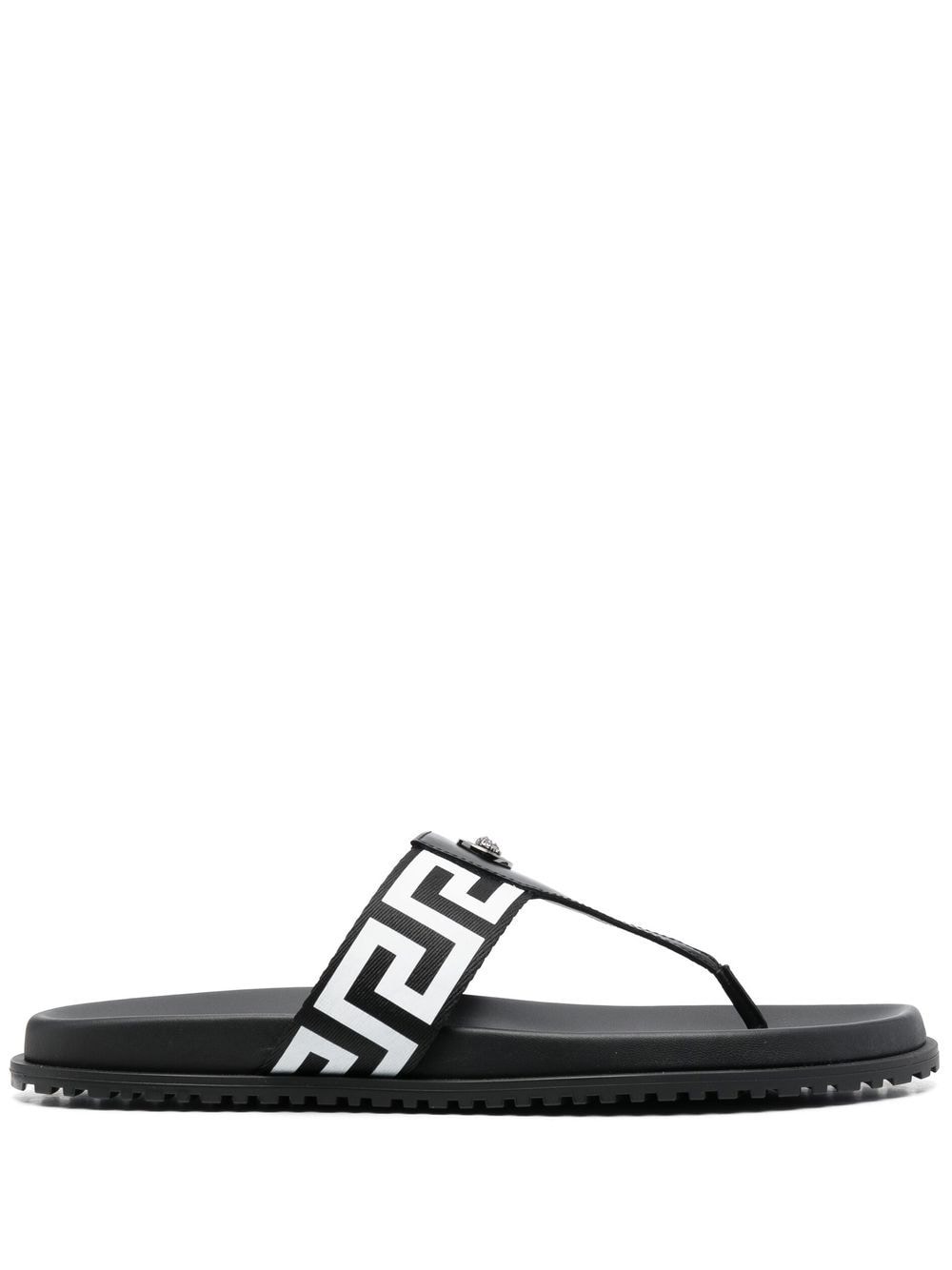 Versace Greca thong-strap sandals - Black