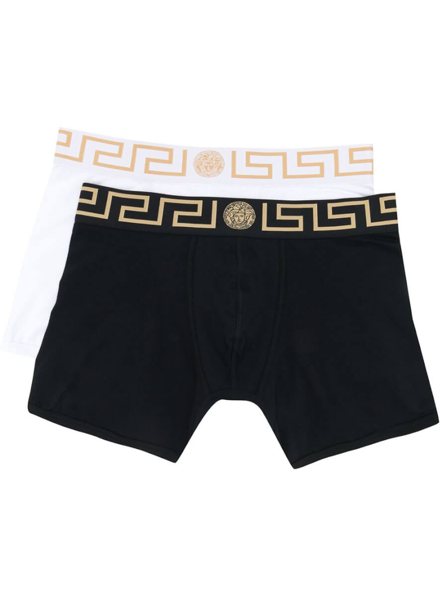Versace Greca waistband boxers - White