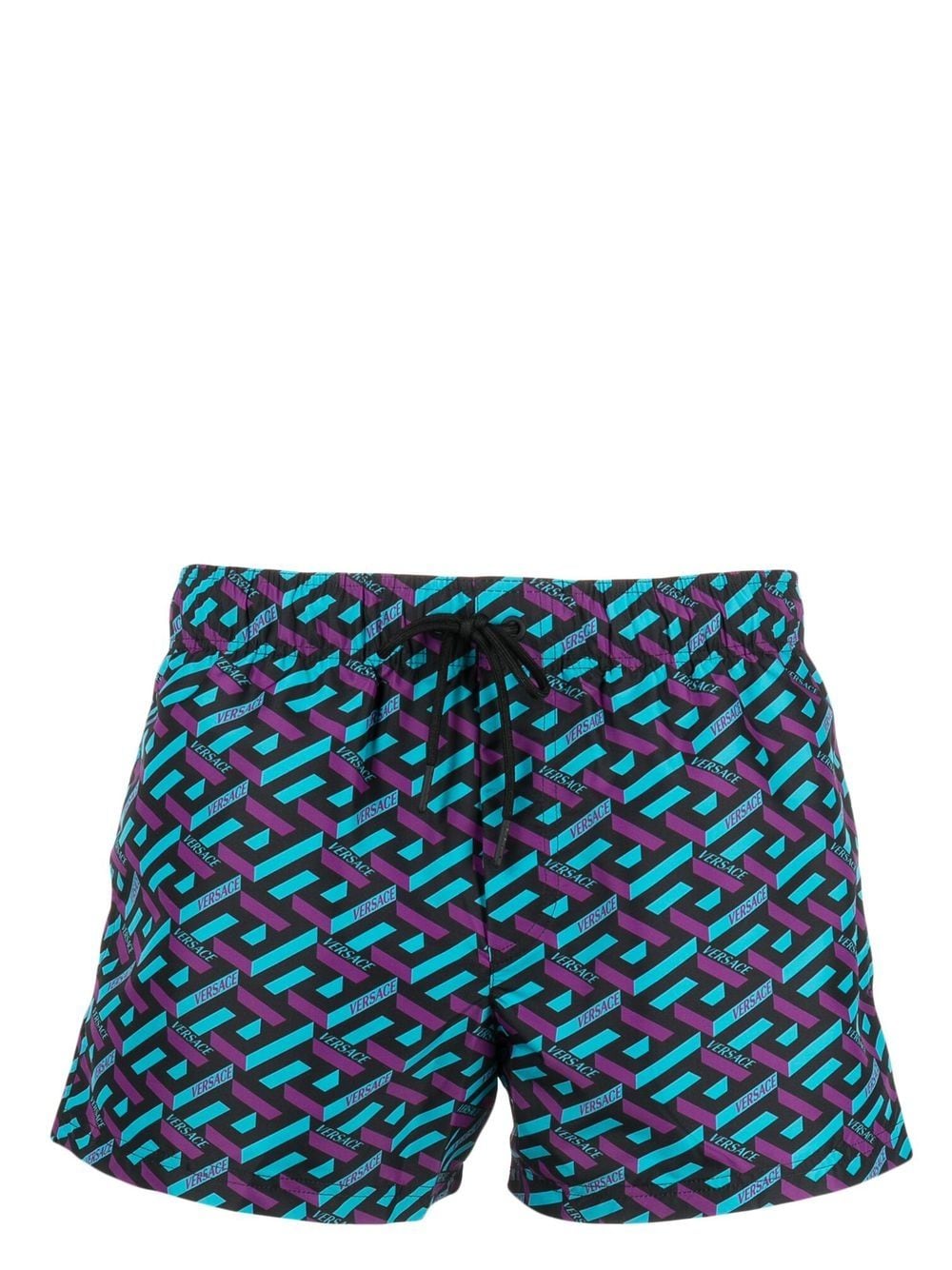 Versace Greta-print swimming shorts - Blue