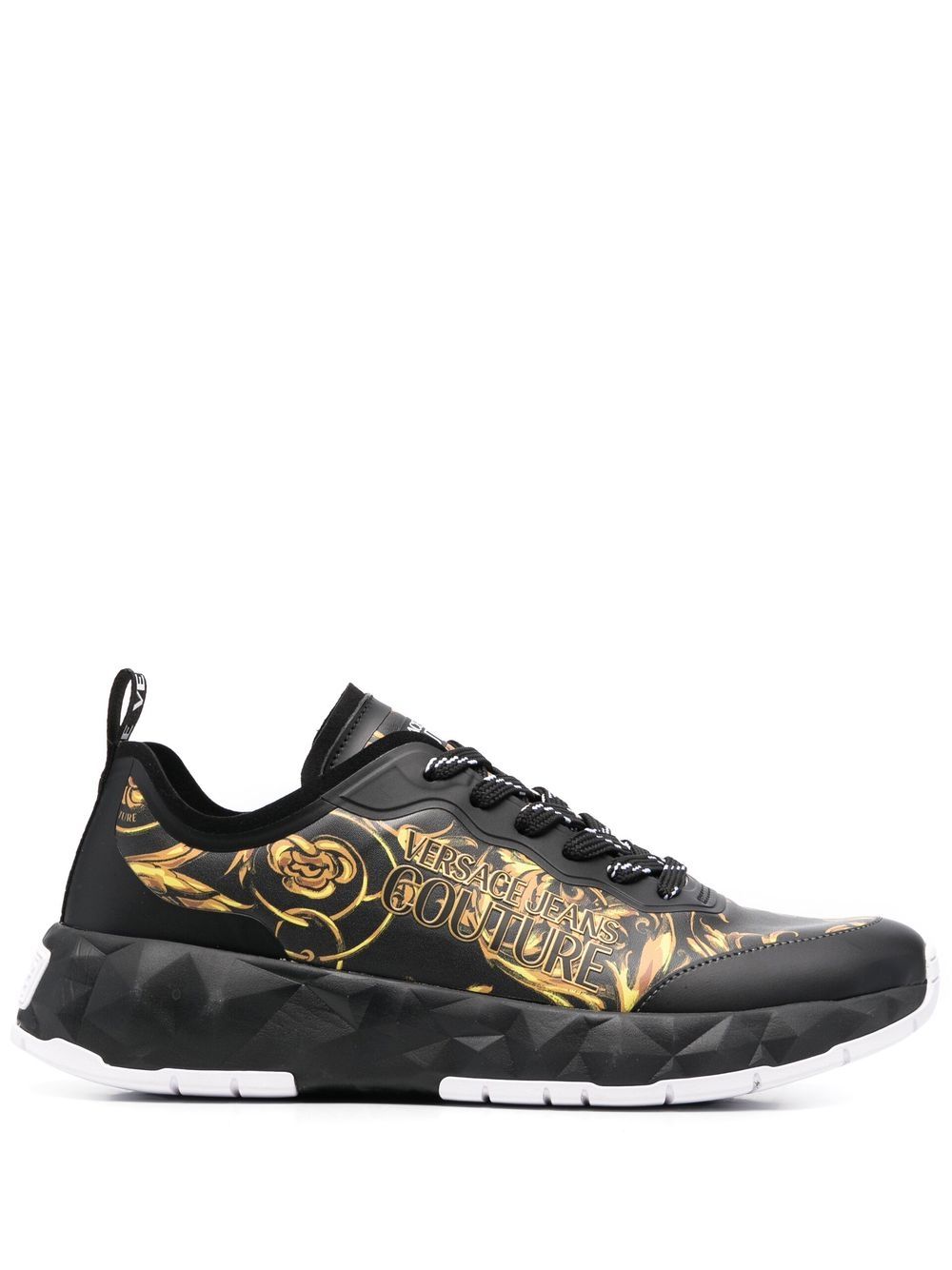 Versace Jeans Couture Barocco-print low-top sneakers - Black