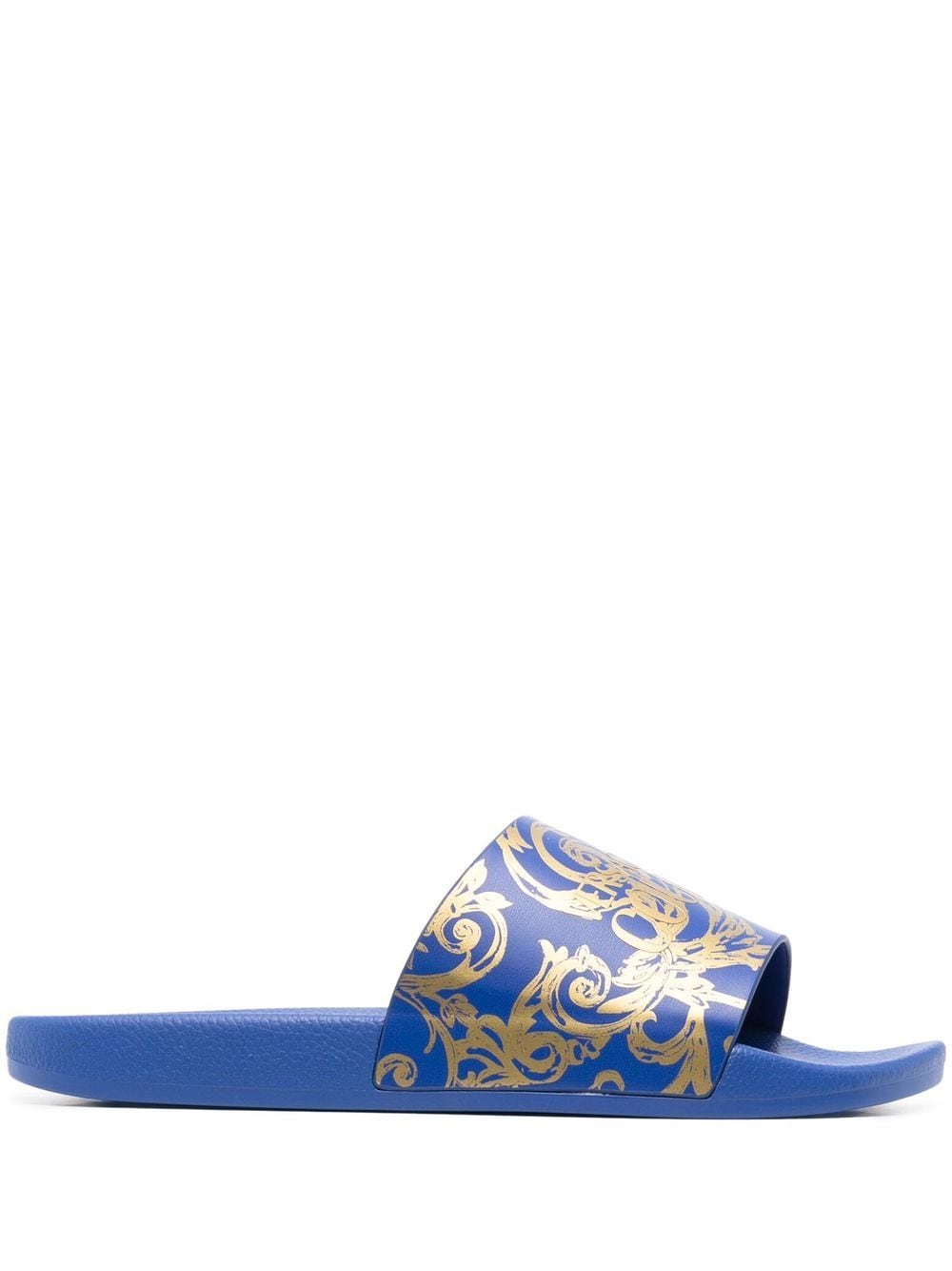Versace Jeans Couture Baroccoflage printed slides - Blue