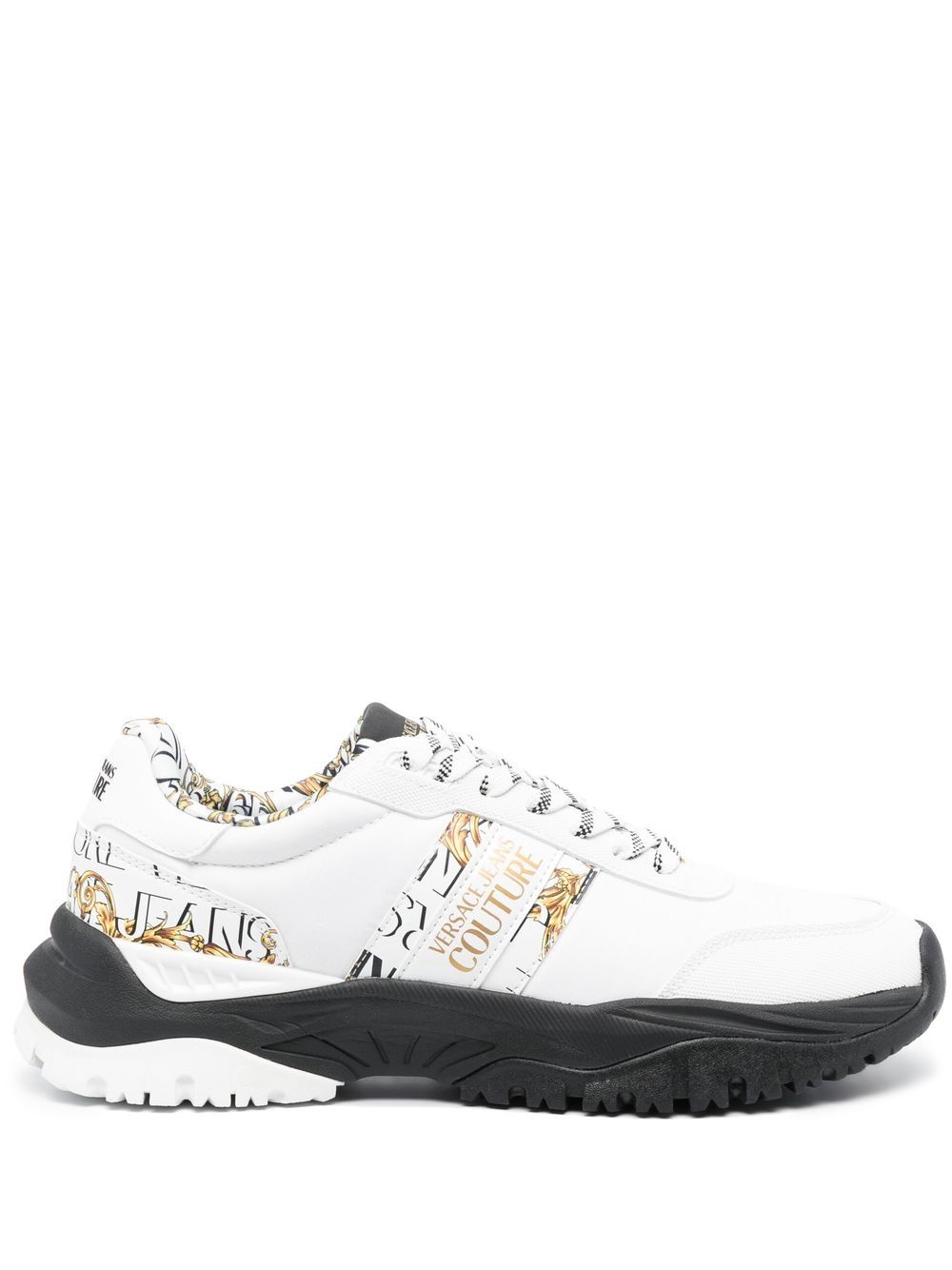 Versace Jeans Couture Blitzar baroque-print low-top sneakers - White