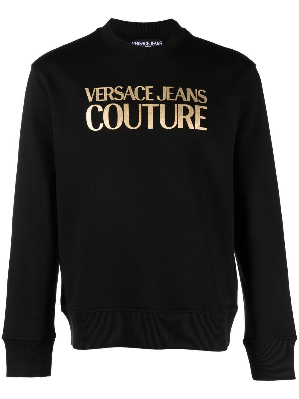 Versace Jeans Couture foil logo-print sweatshirt - Black