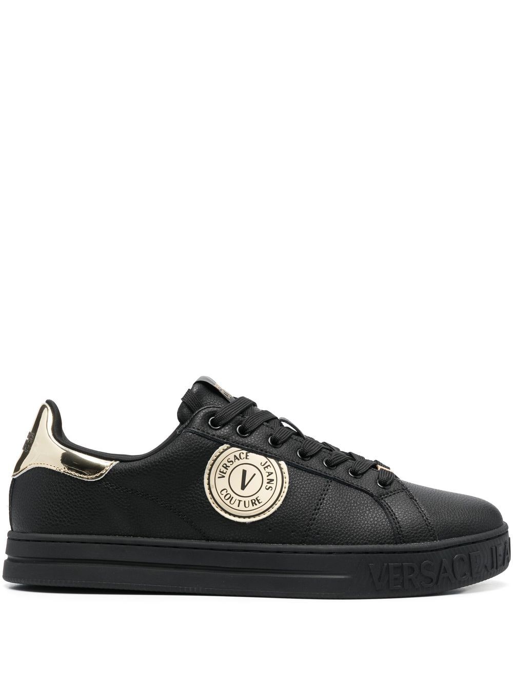 Versace Jeans Couture logo-patch low-top sneakers - Black