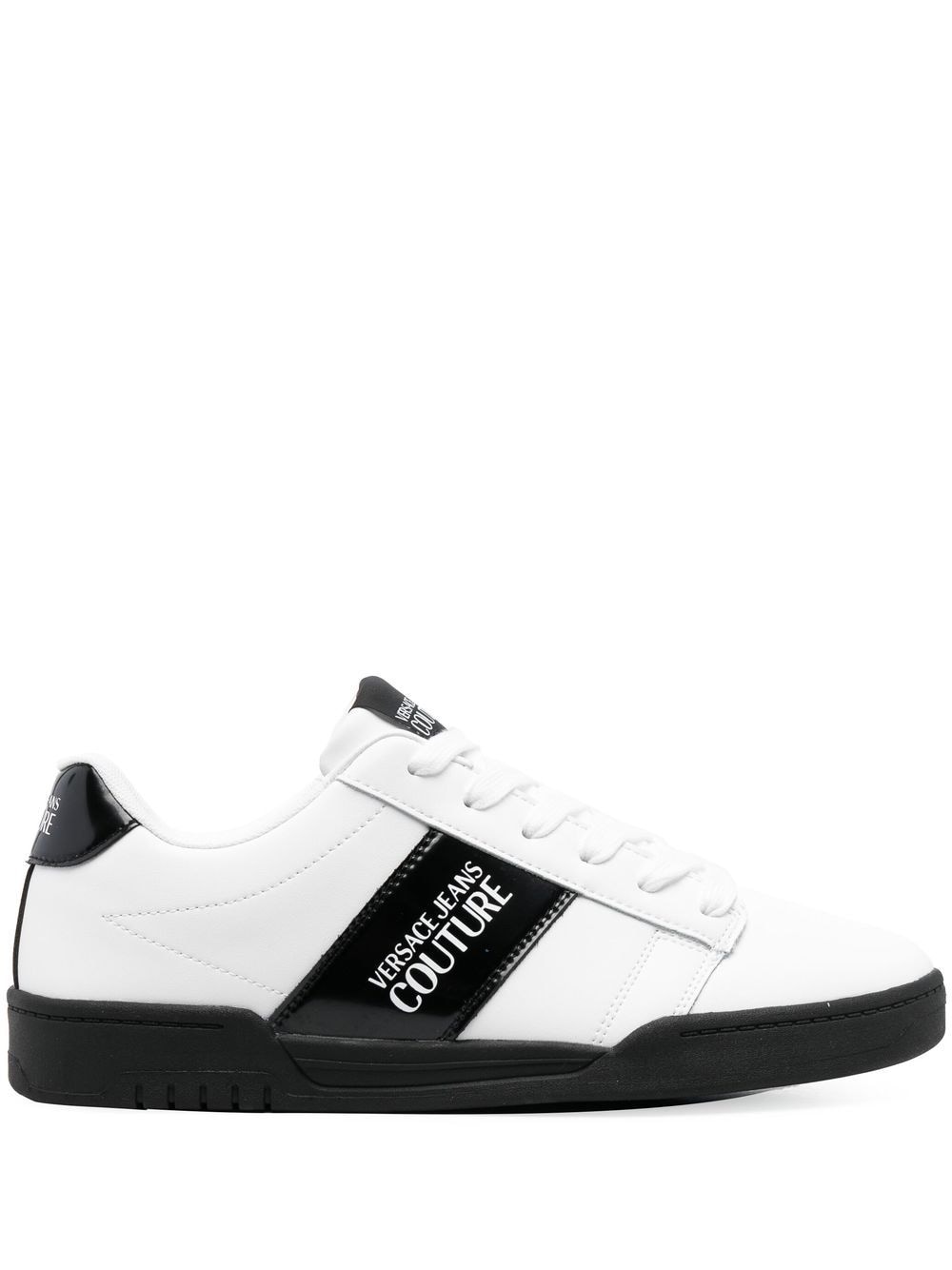 Versace Jeans Couture logo-print contrasting low-top sneakers - White