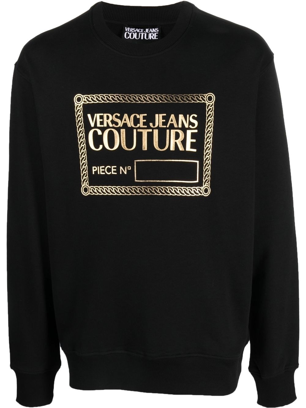Versace Jeans Couture logo-print crew neck sweatshirt - Black