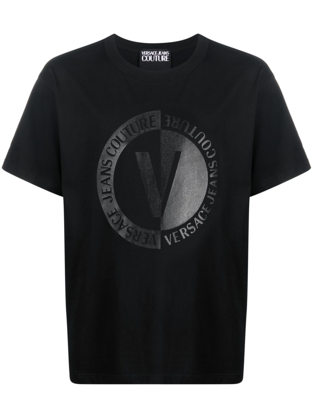 Versace Jeans Couture logo-print detail T-shirt - Black