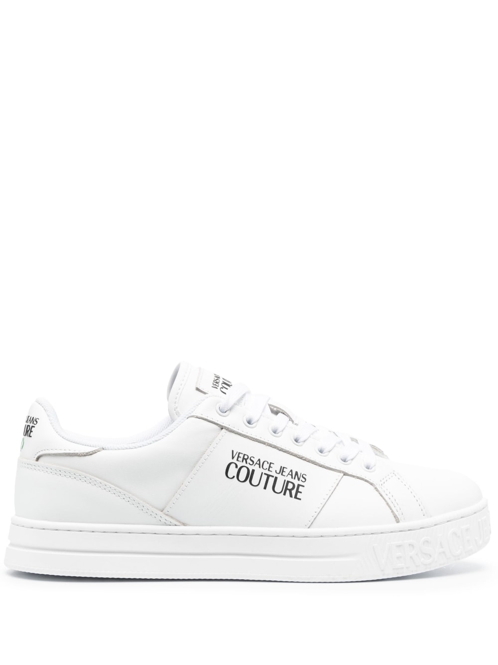 Versace Jeans Couture logo-print low-top leather sneakers - White