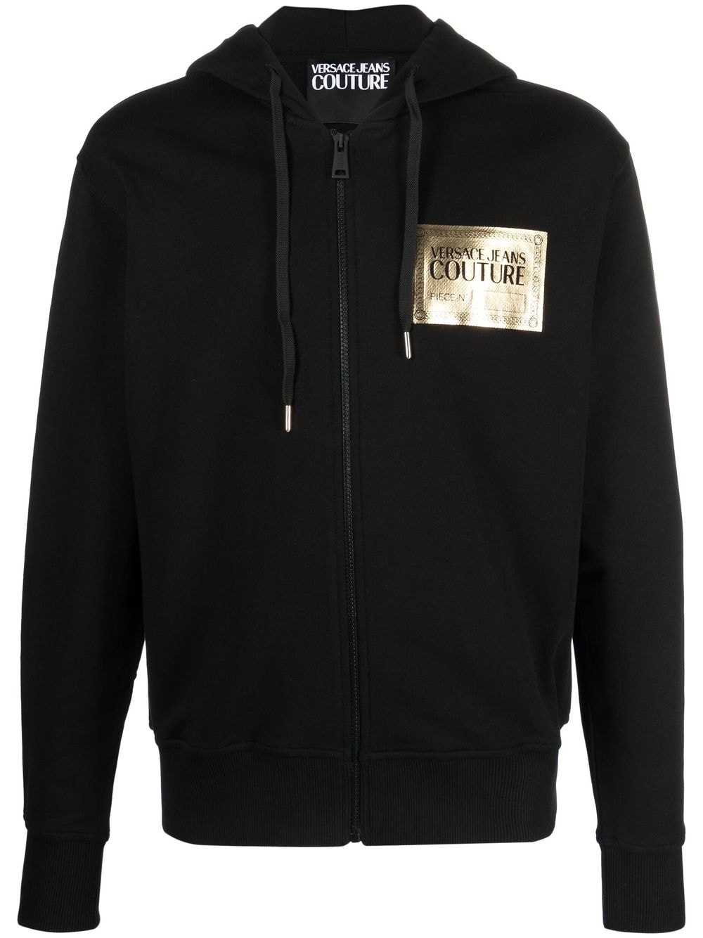 Versace Jeans Couture logo-print zipped hoodie - Black