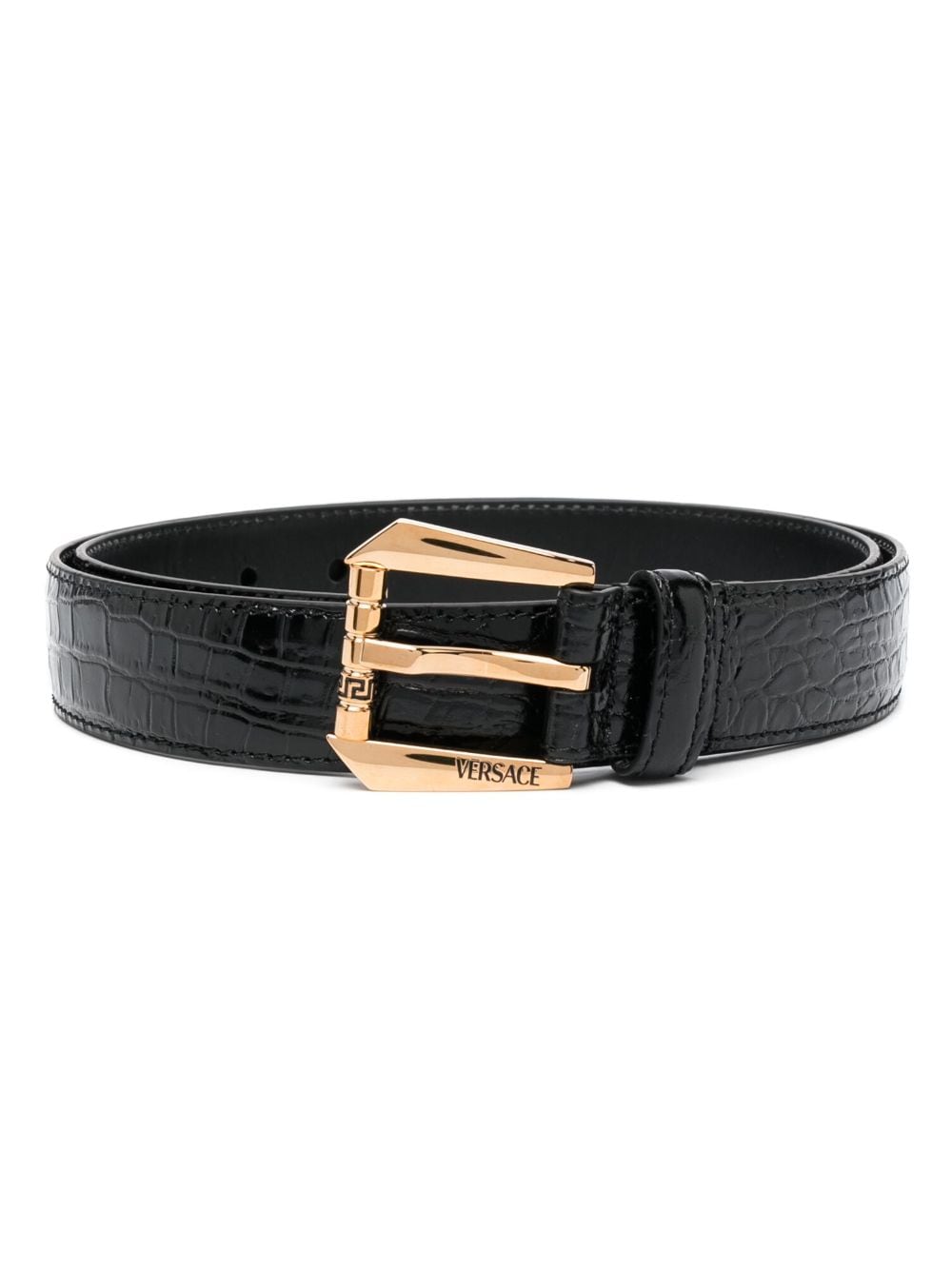 Versace La Greca leather belt - Black