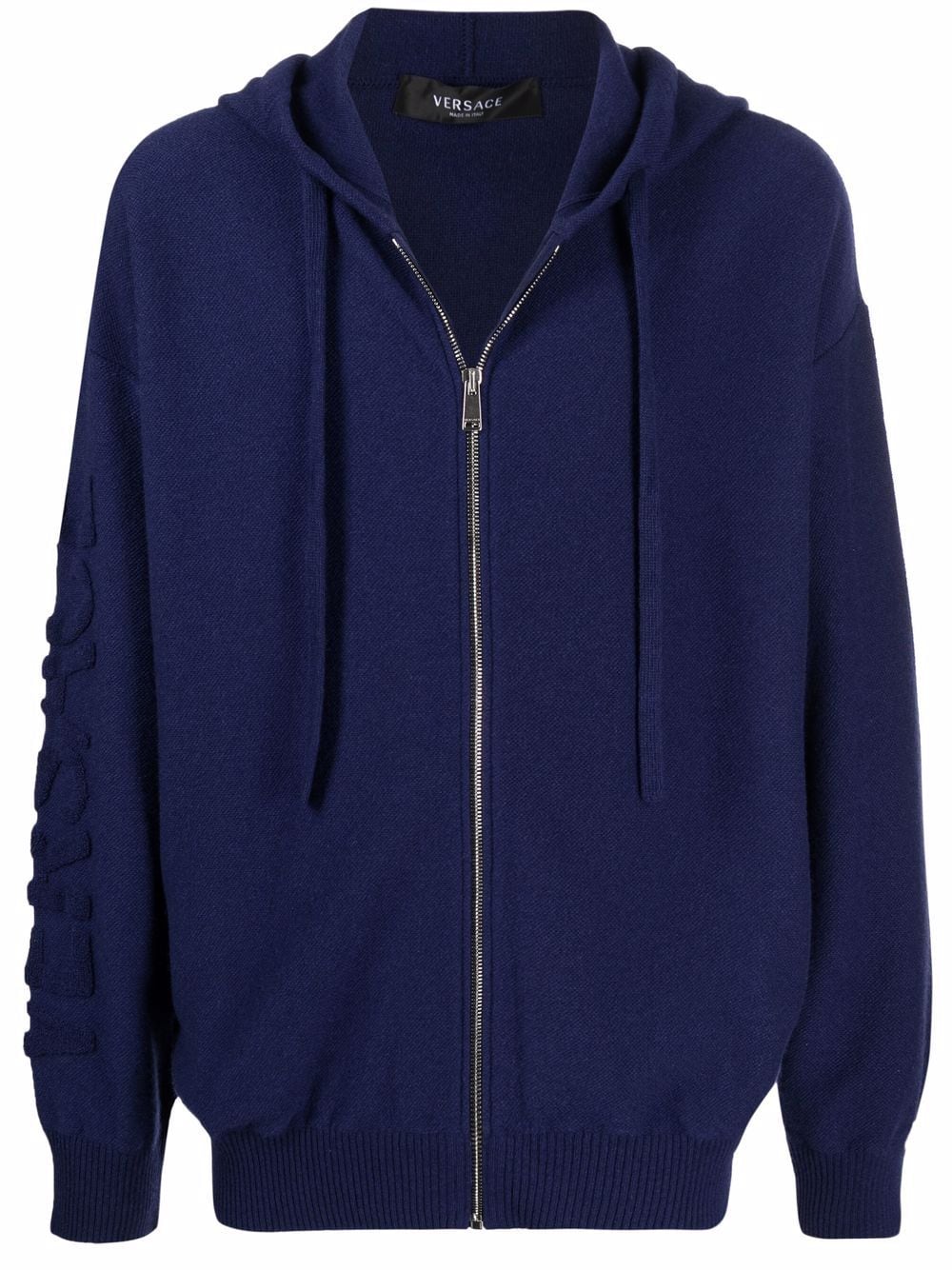 Versace Medusa-head motif zip-fastening hoodie - Blue