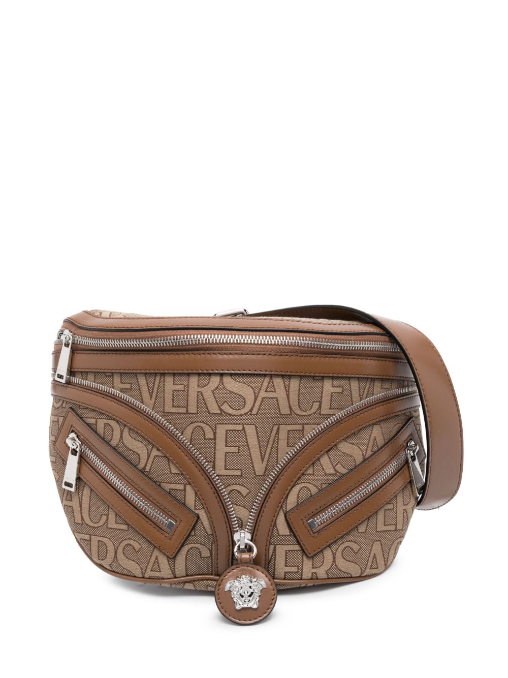Versace Versace Allover-print belt bag - Brown