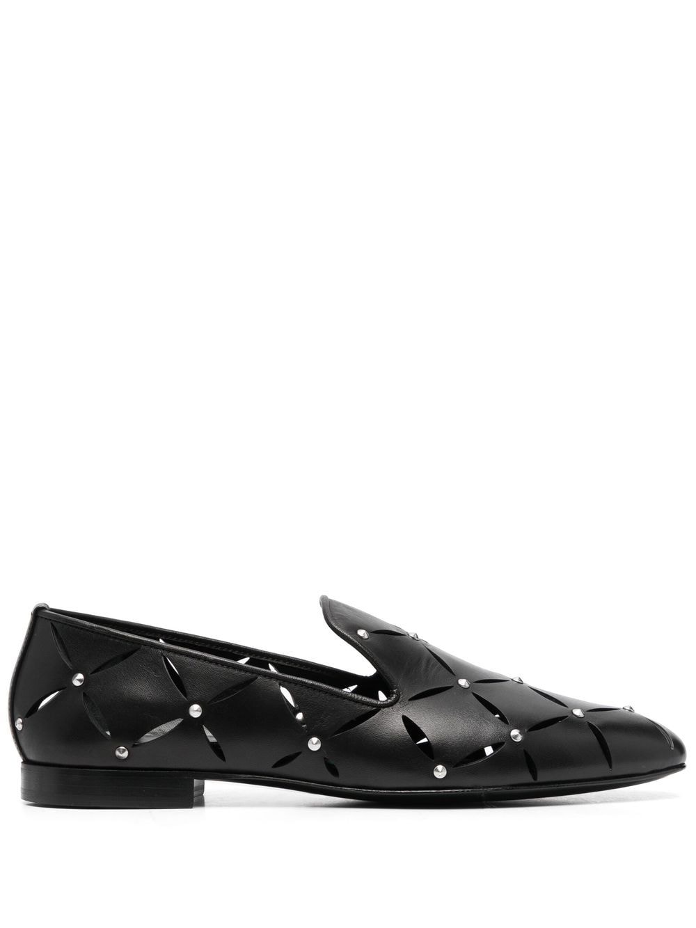 Versace cut-out leather loafers - Black