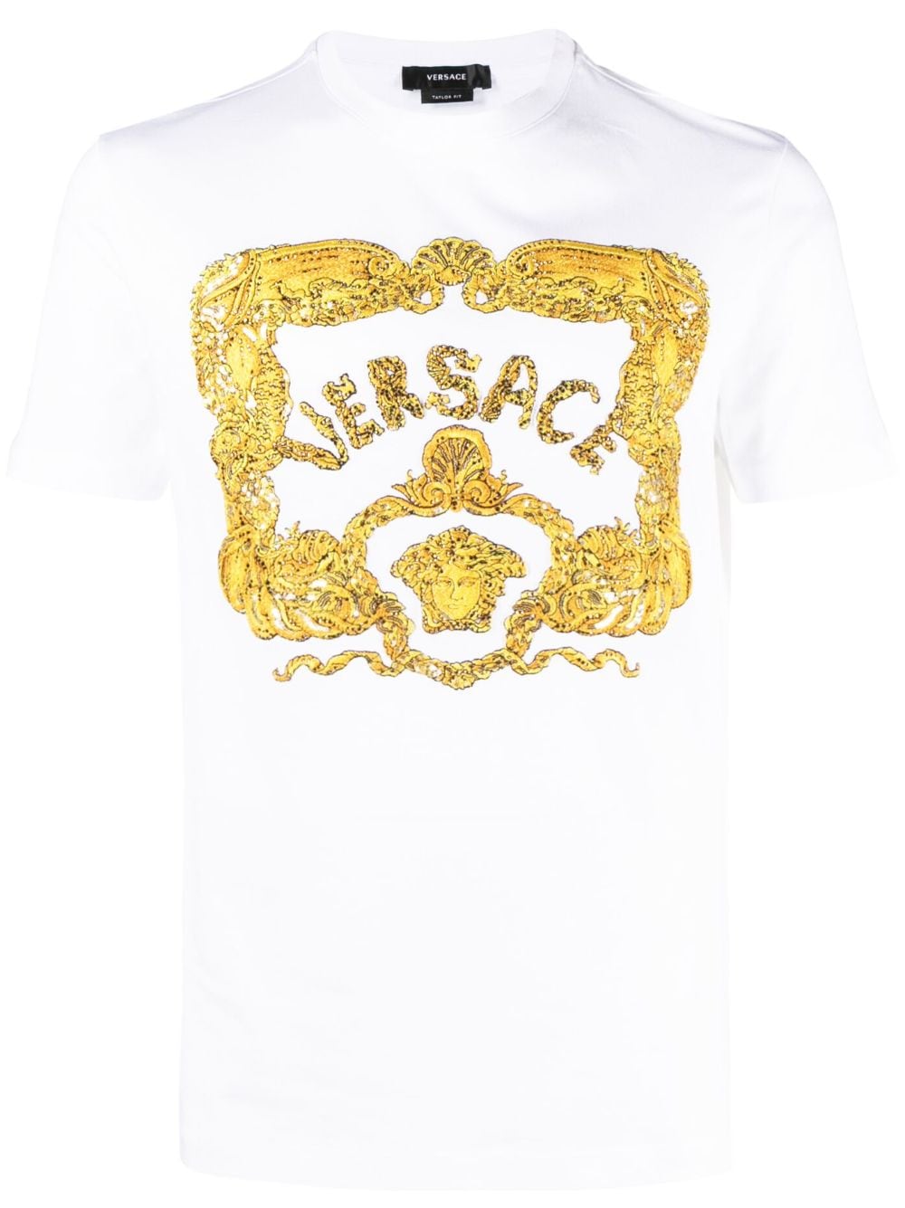 Versace embroidered Seashell Baroque-logo T-shirt - White