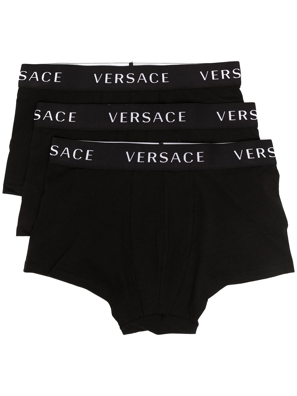 Versace three-pack logo boxers - Black
