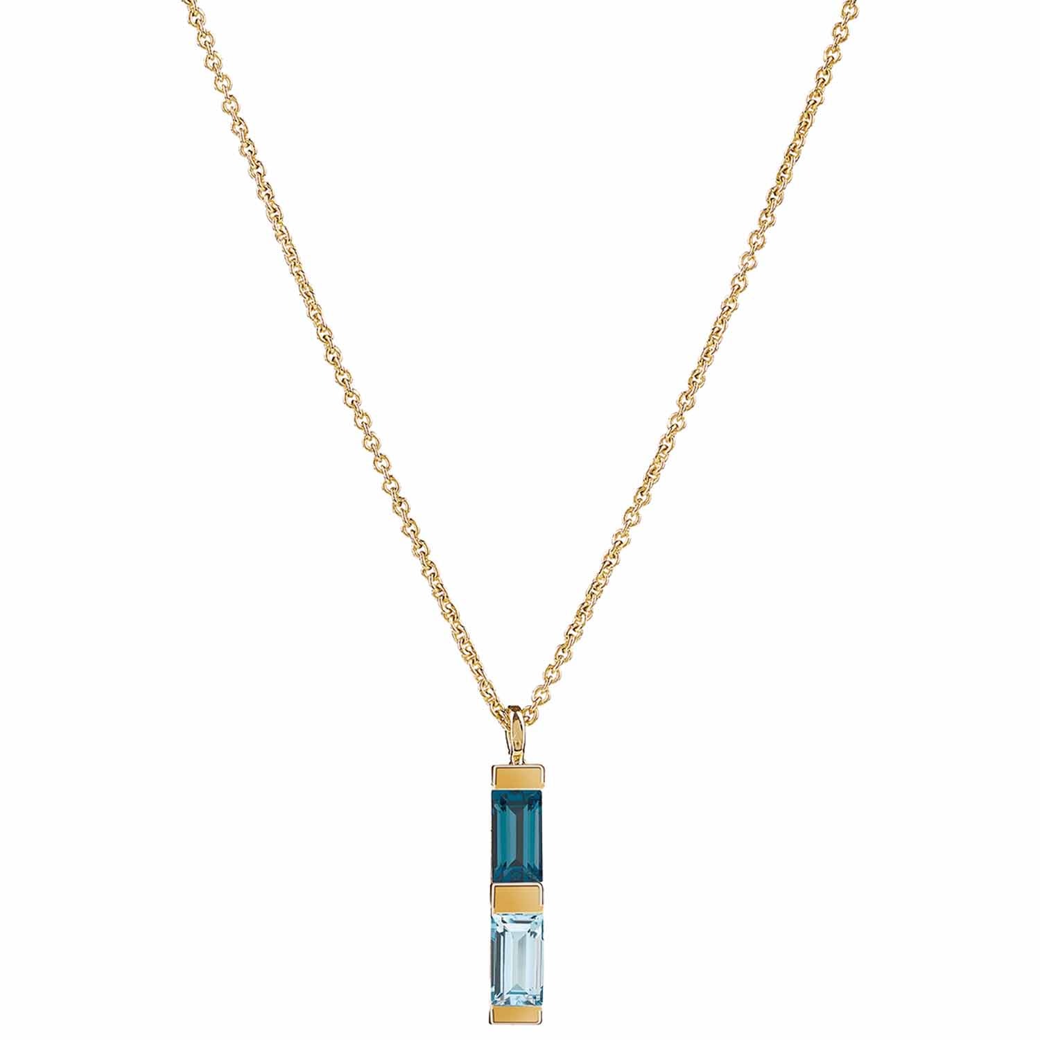 Women's Anais Gold Necklace With London And Blue Topaz Neola