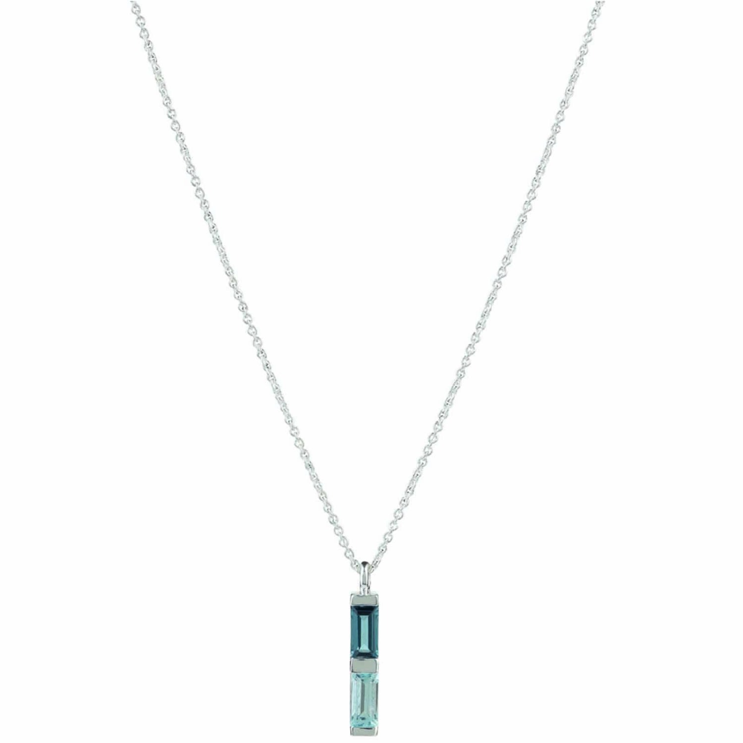 Women's Anais Sterling Silver Necklace With London And Blue Topaz Neola
