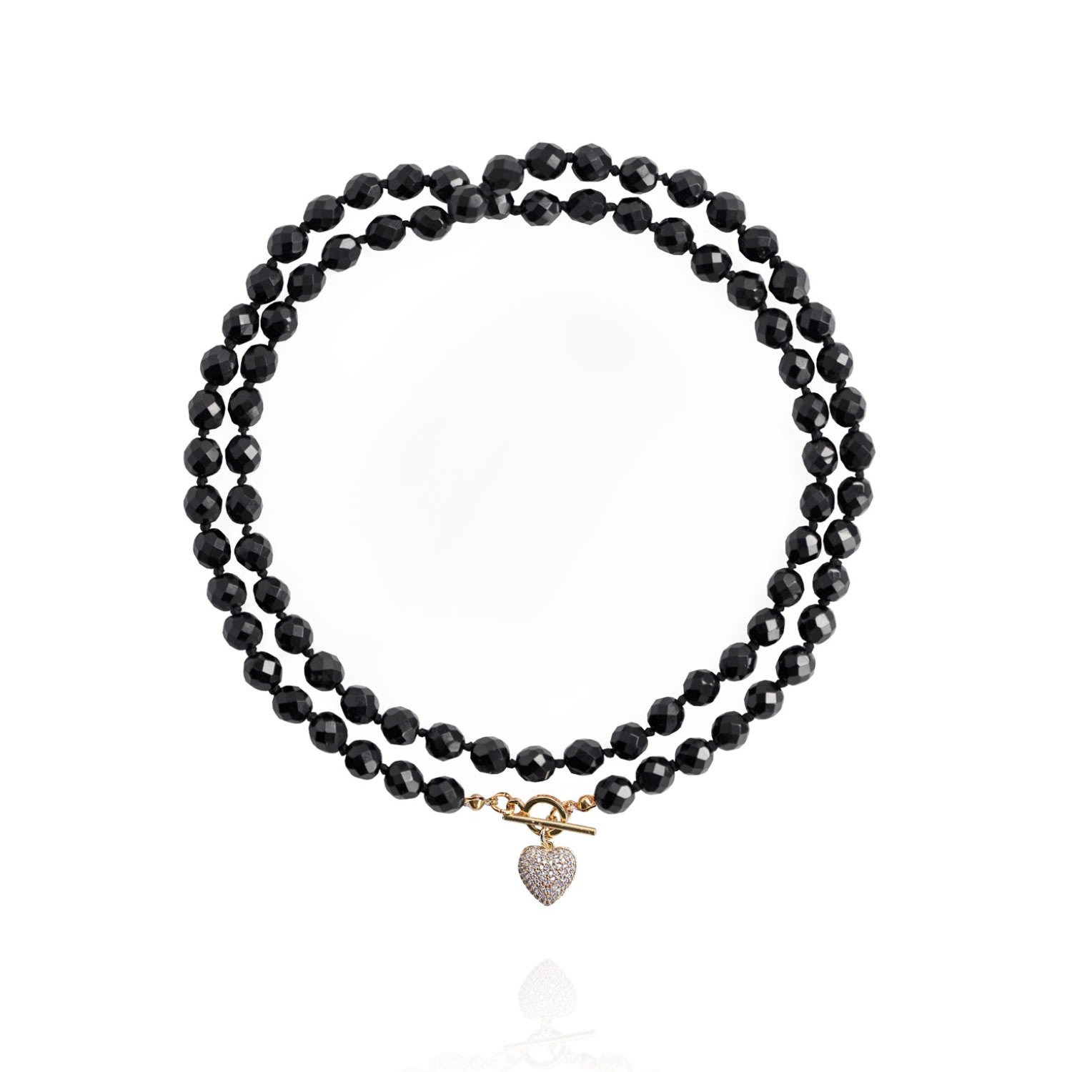 Women's Black Leni Loop Necklace In Noir Saule Label