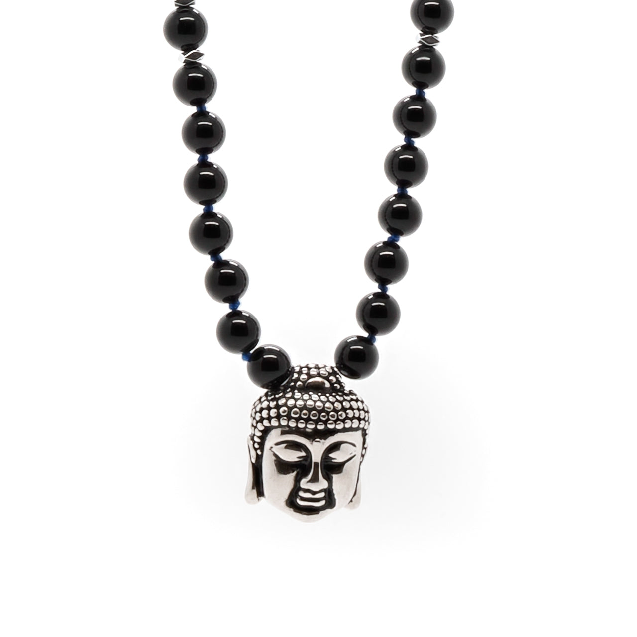Women's Black / Silver Black Onyx Buddha Necklace Ebru Jewelry